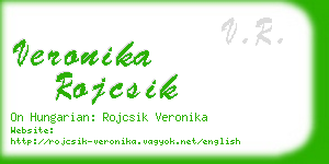 veronika rojcsik business card